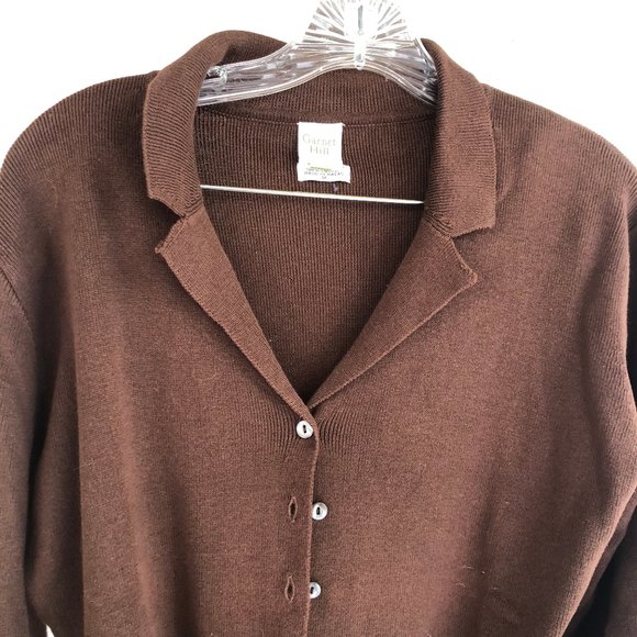 Never Worn Vintage Garnet Hill Brown Sweater size M - Picture 2 of 5